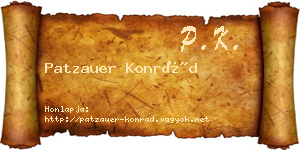 Patzauer Konrád névjegykártya