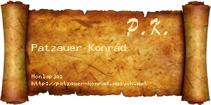 Patzauer Konrád névjegykártya